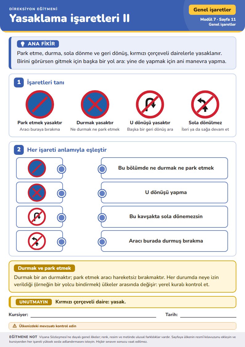 Direksiyon Eğitmeni (3/4)